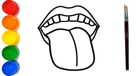 How To Draw A Mouth Mouth Lips And Tongue Easy Draw Step By Step For