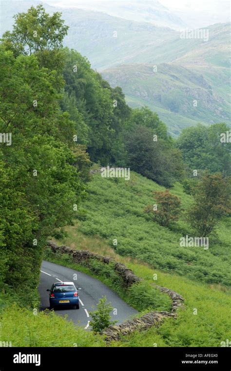 The Lake District Country Road England Uk Stock Photo Alamy