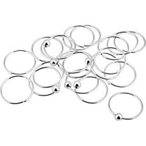 Pack Of 20 Solid 925 Sterling Silver Mixed Design Nose Rings Etsy