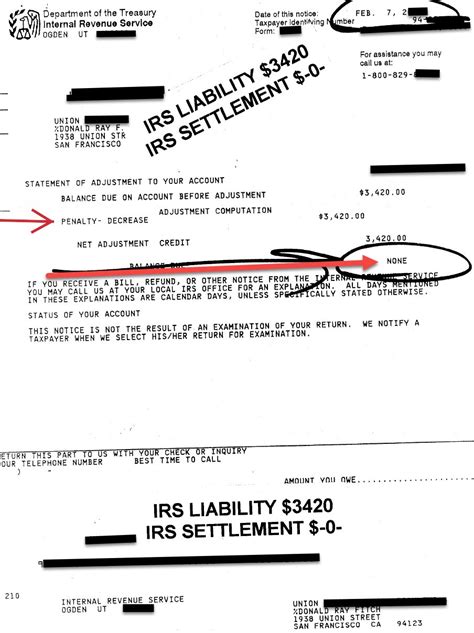 Actual Irs Penalty Abatement Letter For Union 34k Abated Don Fitch