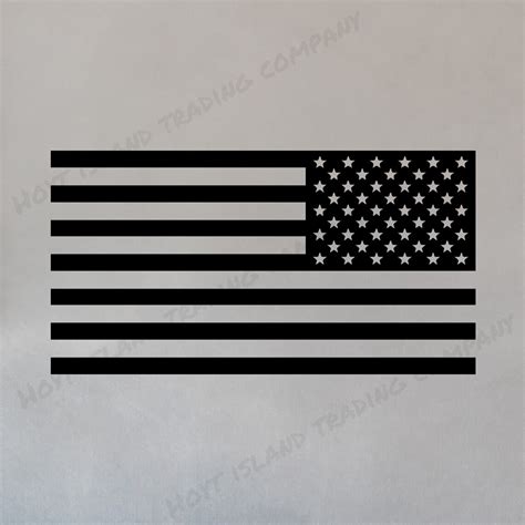 American Flag Reversed Vinyl Decal Us Flag Wall Decal Etsy