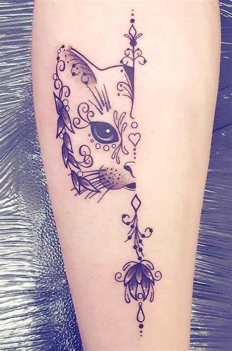 Cat Face Tattoos Mini Tattoos Leg Tattoos Flower Tattoos Body Art