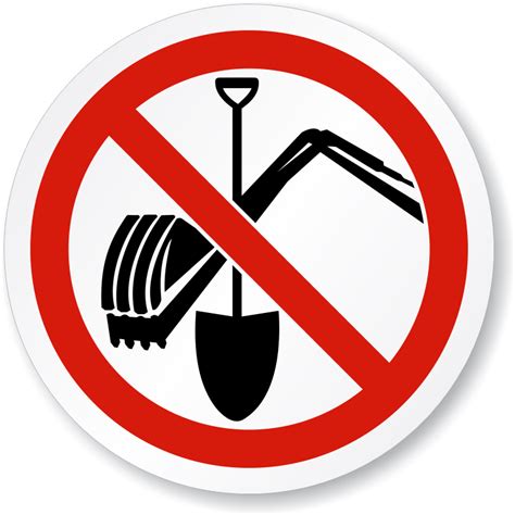 No Digging Iso Prohibition Circular Sign Easy To Order Sku Is 1235
