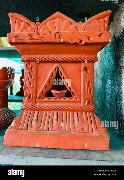 Clay Thulasi Thara Is A Small Podium Like Stone Or Cement Construction