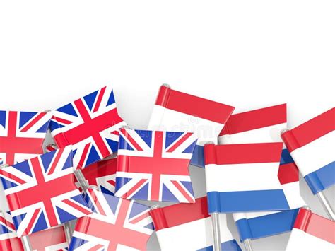the uk and netherlands british and netherlandish flags stock vector illustration of flagpole