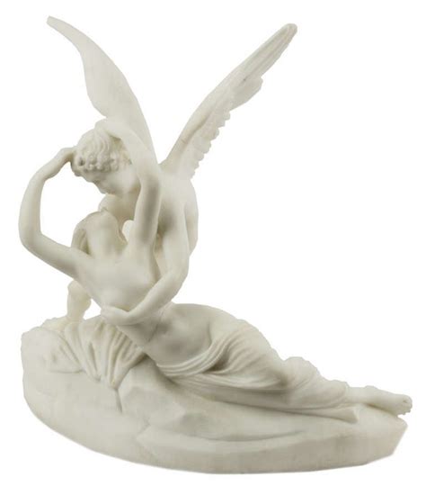 Psyche Revived By Cupids Kiss In White Marble At 1stdibs