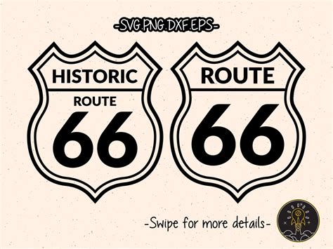 Route 66 Logo Sign Svg Silhouette Cameo Cricut Cut File Etsy Canada