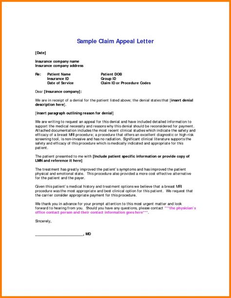 12 Medical Necessity Appeal Letter Template Samples Intended For Letter