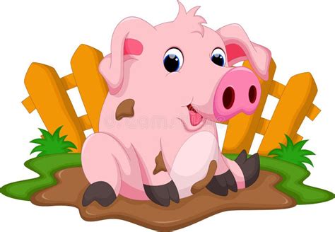 Cute Pig Cartoon Stock Illustration Illustration Of Mascot 57152234