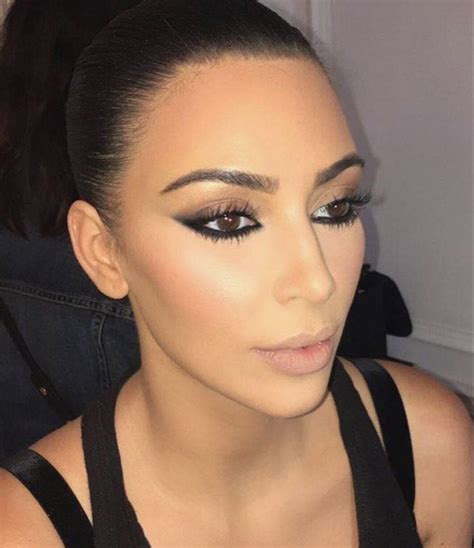Kim Kardashian Eyeliner Brunette Makeup Kim Kardashian Makeup