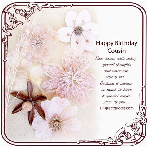 Happy Birthday Quotes For A Special Cousin Birthdaybuzz