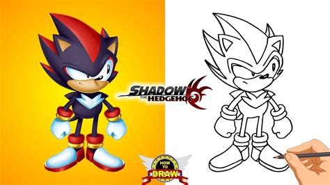 How To Draw Shadow The Hedgehog Step By Step Tutorial Youtube