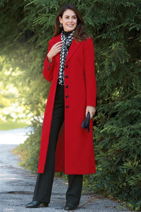 Single Breasted Long Wool Coat Classic Womens Clothing From