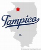 Map of Tampico, IL, Illinois