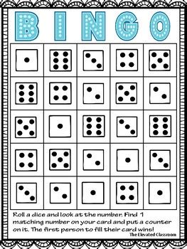 Roll a Dice Math BINGO by The Elevated Classroom | TpT