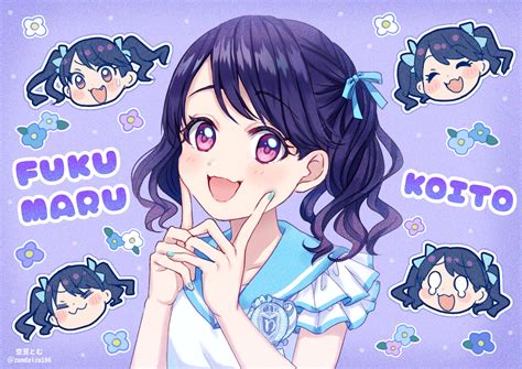 Cat with purple eyes anime. cat smile close fang fukumaru koito idolmaster idolmaster shiny colors purple purple eyes purple ...