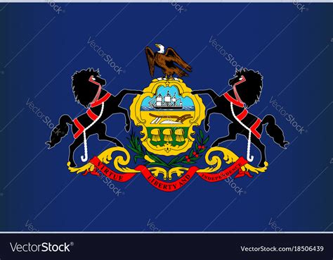 Pennsylvania State Flag Royalty Free Vector Image