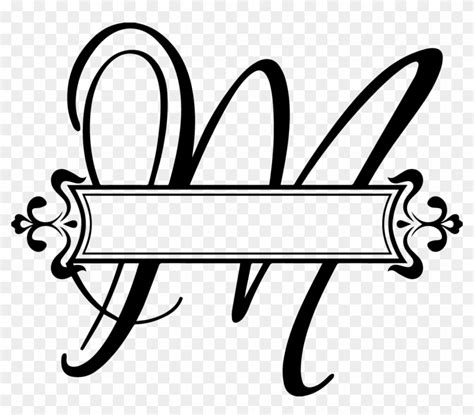 Letter M Monogram Clipart