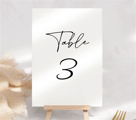 Wedding Table Number Template Word Tutorial Pics