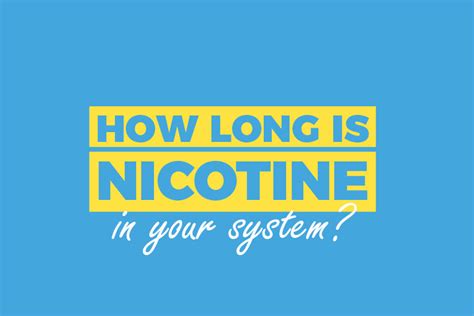 How Long Does Nicotine Stay In Your System Dr S View