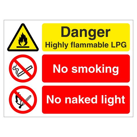 Danger Highly Flammable Lpg Multi Sign Aston Safety Signs