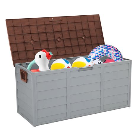 Pool Deck Storage Box With Wheels Plastic Outdoor Storage Box For
