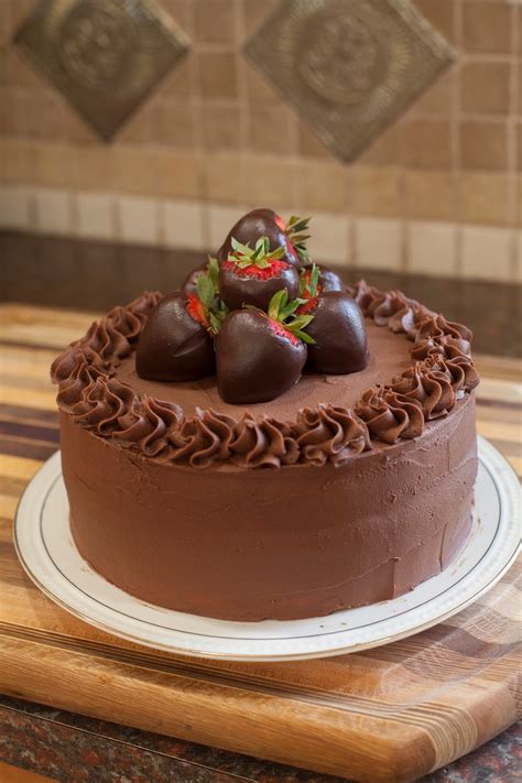 Homemade Made Simple Chocolate Covered Strawberry Cake