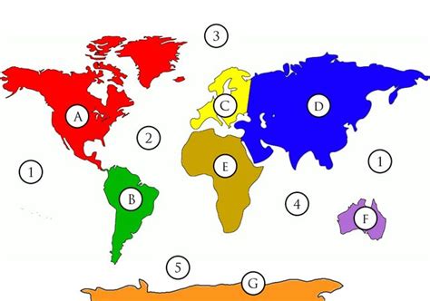 World Continents Printables Map Quiz Game Label The Continents And
