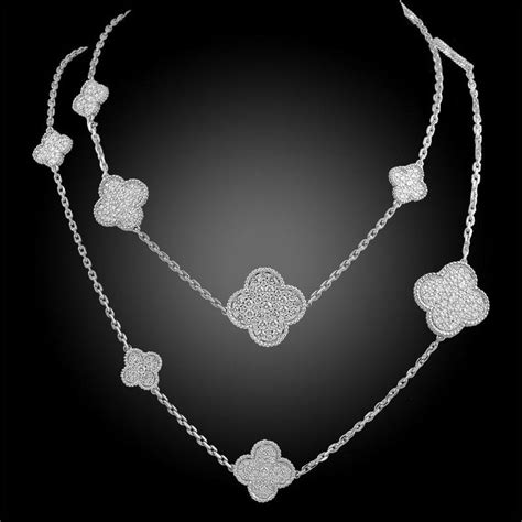 Van Cleef And Arpels Diamond Magic Alhambra Necklace For Sale At 1stdibs