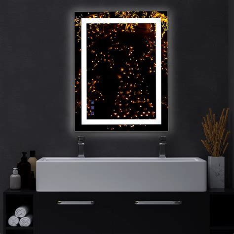 Buy Bonnlo Bluetooth Led Bathroom Mirror 800×600mm Demister Dimmable Illuminated Smart Mirror