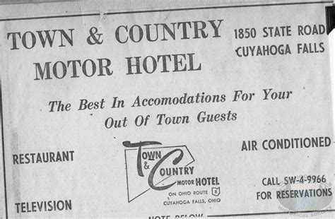 Town And Country Motor Hotel 1957 History Of Cuyahoga Falls