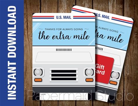 Thursday, july 1 is all about the men and women who work through. PRINTABLE Letter Carrier Thank You Card Postal Worker Mail ...