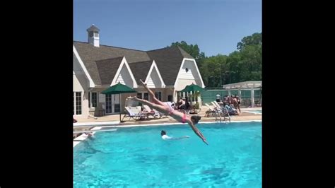 At The Pool Gymnastics Mar Vlog Youtube