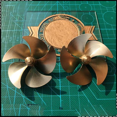 Cnc Brass 40 Mm 5 Blade Propeller Propeller Rc Boat Prop Rc 1pcs Ebay