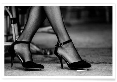 Low Section View Of A Woman Wearing High Heels Poster ストア