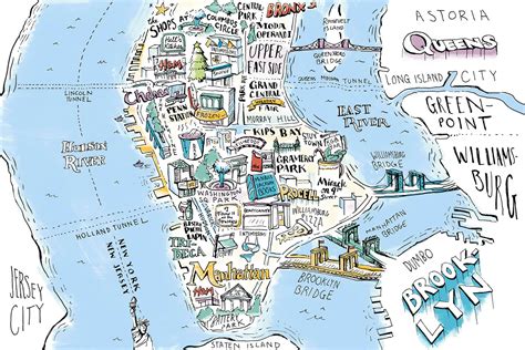 New York City Neighborhood Map United States Map