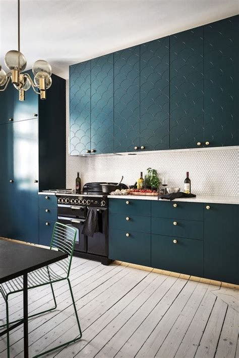 Teal Kitchens With Dark Cabinets Madelinevosz