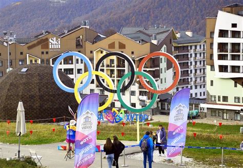 Olympic Village In The Mountains Editorial Photo Image Of