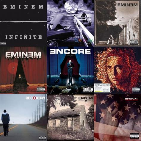 Evolution Of Eminem Album Covers Eminem