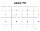 Calendario Octubre 2021 de México | WikiDates.org