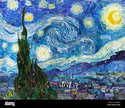 The Starry Night 1889 Oil Canvas Banque De Photographies Et Dimages à