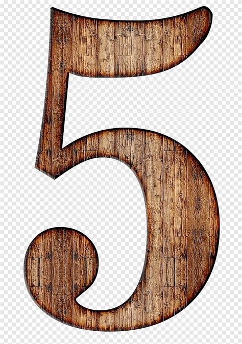 Number 5 Cutout Wooden Number 5 Numbers Png Pngegg