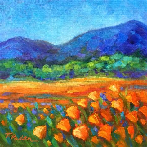 Paintings By Theresa Paden Colorful Contemporary Landscape Painting By