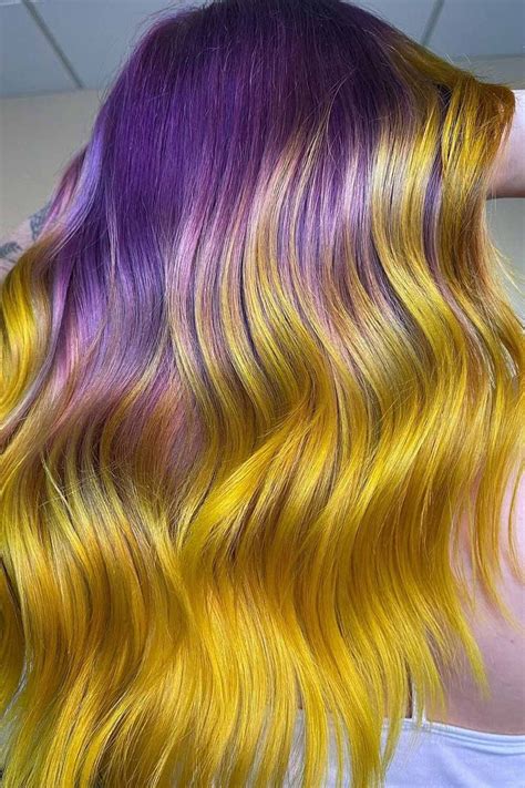 Pastel Lilac Hair Light Purple Hair Purple Ombre Hair Yellow Hair