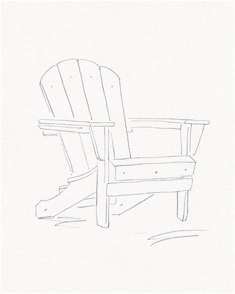 Somerset House Images Adirondack Chair Sketch I