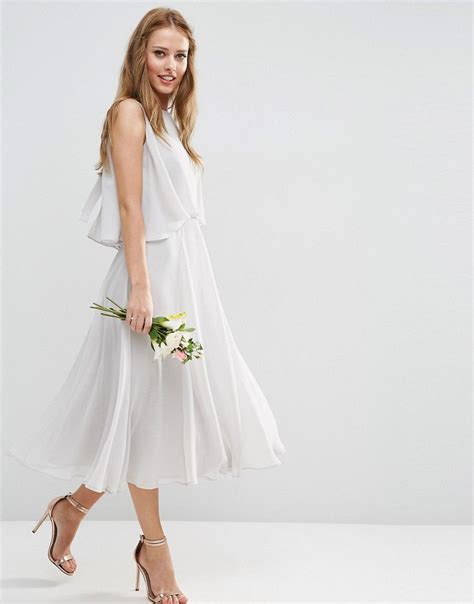 Asos Wedding Dress With Soft Double Layer At Evening Dresses