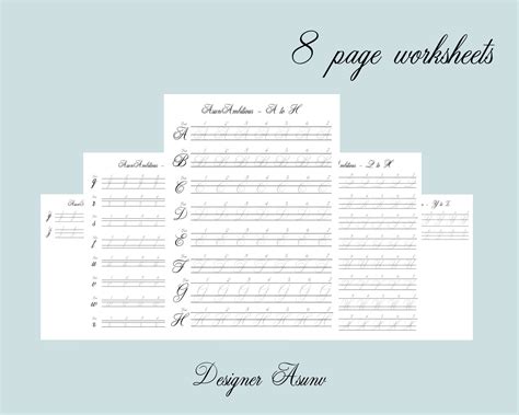 Copperplate Tracing Paper Pdf Calligraphy Traceable Sheet For Adult