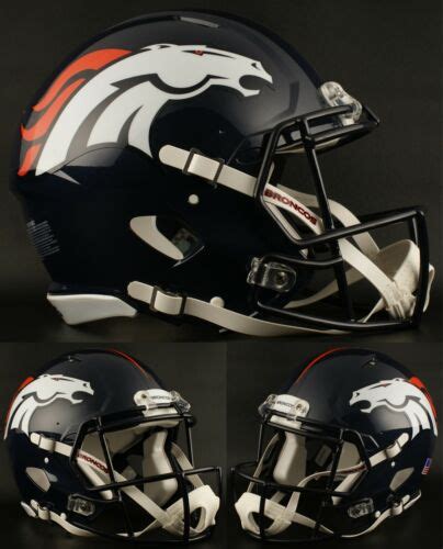 Denver Broncos Nfl Riddell Speed Full Size Replica Football Helmet Ebay