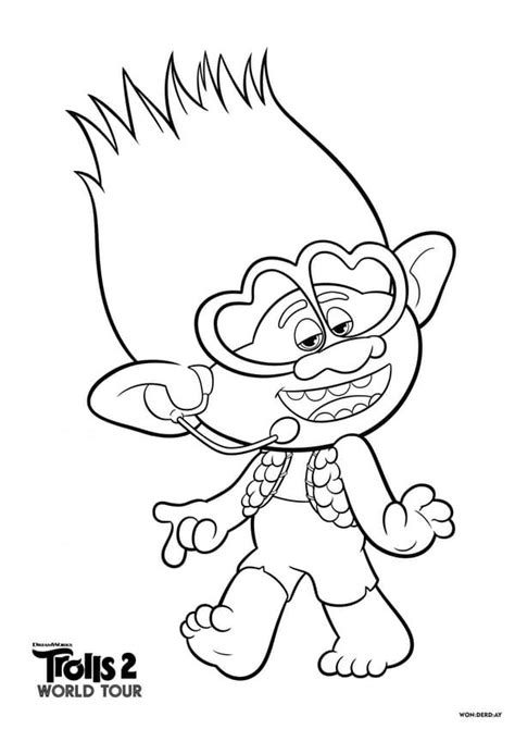Trolls World Tour Coloring Pages Coloring Home