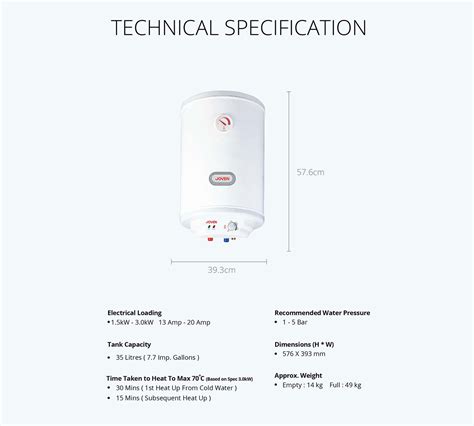 Shop water heaters and more at the home depot. Joven JVA35IB Storage Water Heater Supply & Install - Best ...